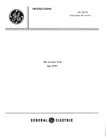 GE GCY51F Series Instructions Manual preview