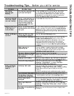 Preview for 19 page of GE GD 535 Series Owner'S Manual