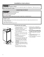 Preview for 8 page of GE GDE03GGKBB Owner'S Manual & Installation Instructions