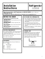 Preview for 7 page of GE GDE03GGKBBGE Owner'S Manual & Installation Instructions