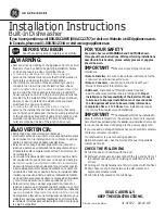 Preview for 7 page of GE GDF510PSJSS Installation Instructions Manual