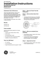 Preview for 1 page of GE GDF520P DO Installation Instructions