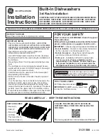 Preview for 1 page of GE GDF530PGM Installation Instructions Manual