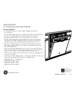 Предварительный просмотр 2 страницы GE GDF570SSFSS Dimensions And Installation Information