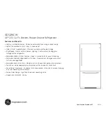 Предварительный просмотр 2 страницы GE GDS22KCW Dimensions And Installation Information