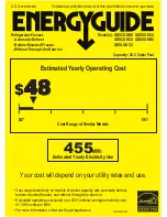 Preview for 1 page of GE GDSC0KCXWW - r 20.2 cu. Ft. Bottom Freezer Refrirator Energy Manual