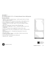 Preview for 2 page of GE GDSL3KCYRLS - R 22.9 Cu. Ft. Bottom-Freezer Drawer... Dimensions And Installation Information