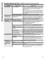 Preview for 20 page of GE GDT530-635 Series Owner'S Manual