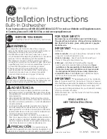 GE GDT550HGDWW Installation Instructions Manual preview