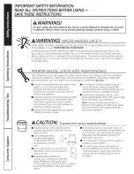 Preview for 2 page of GE GDWT100R30WW Owner'S Manual