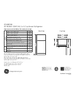 GE GE Energy Star GTH18DBX Dimensions And Installation Information preview