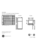 Preview for 1 page of GE GE Energy Star GTS22ISS Dimensions And Installation Information