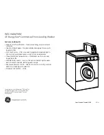 Preview for 2 page of GE GE Energy Star WCCH404FWW Dimensions And Installation Information