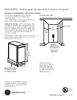 GE GE Monogram ZCGS150LSS Dimensions And Installation Information preview