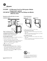 GE GE Monogram ZIFI240PLII Dimension Manual preview