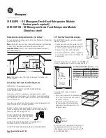 Preview for 2 page of GE GE Monogram ZIFI240PLII Dimension Manual