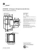 GE GE MONOGRAMTM ZET837DBSB Dimension Manual preview