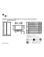 GE GE Profile Arctica Energy Star PSC23SHR Dimension Manual preview