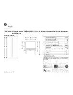 Preview for 1 page of GE GE Profile Arctica Energy Star PSW26SGR Dimension Manual