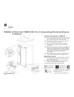 Preview for 2 page of GE GE Profile Arctica Energy Star PSW26SGR Dimension Manual