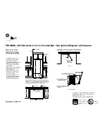 Preview for 2 page of GE GE Profile Arctica PSC23NHN Dimension Manual