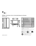 GE GE Profile Arctica PSF26NGP Dimension Manual preview