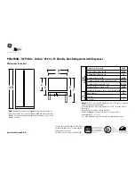 GE GE Profile Arctica PSS25SGN Dimension Manual preview