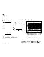 Preview for 1 page of GE GE Profile Arctica PSS27MGNBB Dimension Manual