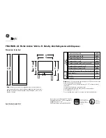 GE GE Profile Arctica PSS27NHN Dimension Manual preview