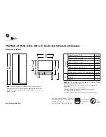 Preview for 1 page of GE GE Profile Arctica PSS29NGN Dimension Manual