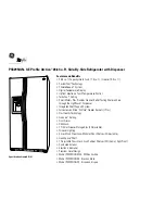 Preview for 2 page of GE GE Profile Arctica PSS29NGN Dimension Manual