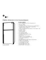 Preview for 2 page of GE GE Profile Arctica PTS22LBN Dimension Manual