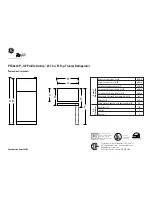 GE GE Profile Arctica PTS22LCP Dimension Manual preview