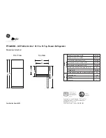 Preview for 1 page of GE GE Profile Arctica PTS22SBN Dimension Manual