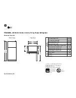 Preview for 1 page of GE GE Profile Arctica PTS25LBM Dimension Manual