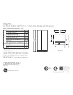 Preview for 1 page of GE GE Profile Energy Star PCF25PGS Dimensions And Installation Information