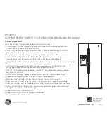 Preview for 2 page of GE GE Profile Energy Star PCF25PGS Dimensions And Installation Information