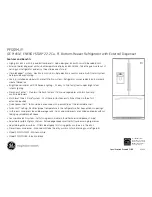 Preview for 2 page of GE GE Profile ENERGY STAR PFSF2MJYBB Dimensions And Installation Information