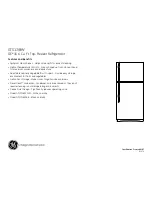 Preview for 2 page of GE GE Profile GTH18DBR Dimensions And Installation Information