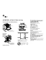 Preview for 1 page of GE GE Profile JGSP44AEYAA Dimension Manual