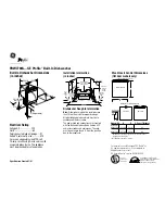 GE GE Profile PDW7700G Specification Sheet preview