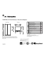 Preview for 1 page of GE GE Profile Performance TFX27PPBAA Specification Sheet