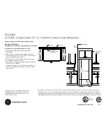 Preview for 3 page of GE GE Profile PFIC1NBWBV Dimensions And Installation Information