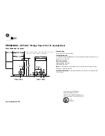 Предварительный просмотр 1 страницы GE GE Profile Prodigy DPSR483EAAA Product Information