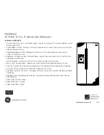 Предварительный просмотр 2 страницы GE GE Profile PSHS6PGZ Dimensions And Installation Information