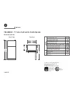 GE GE Profile TBX14SIBAA Specification Sheet предпросмотр