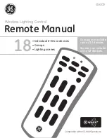 GE GE SmartHome Remote Manual preview