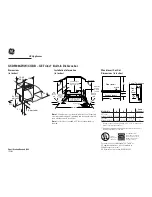 GE GE Triton GPF425 Dimension Manual предпросмотр