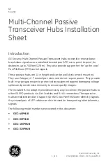 Preview for 1 page of GE GEC-16VPHUB Installation Sheet