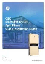 GE GEC 5.0kW G1 Split Phase Quick Installation Manual preview